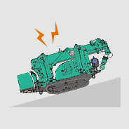 Grúas de batería MAEDA Alarma de inclinación