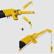 Gancho de investigación (2.0t) +Gancho de caída simple (1,5t) para gruas sobre orugas